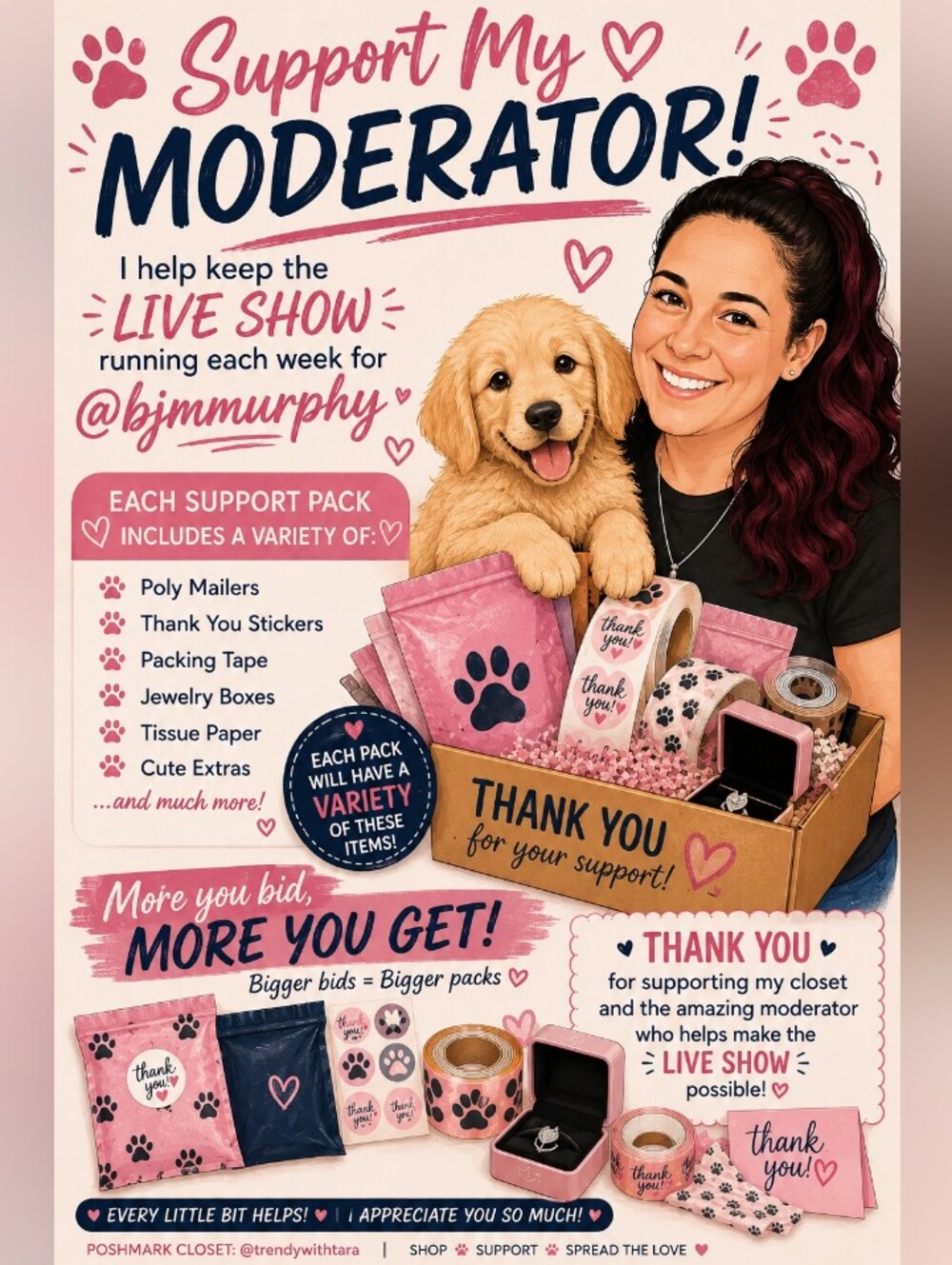Support My Moderator | Shipping Supplies Mystery Pack | More You Bid, More You G